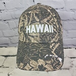 Island Crew Hawaii Hat Mens One Size Tropical Print Embroidered Islands Ball Cap
